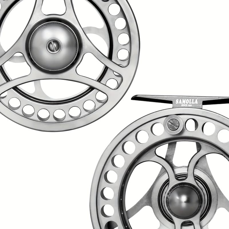 Premium Aluminum Alloy Stainless Steel Large Fly Fishing Reel - Smooth CNC Machining Suitable for Ice Fishing and Fly Fishing Fly Fishing Reel