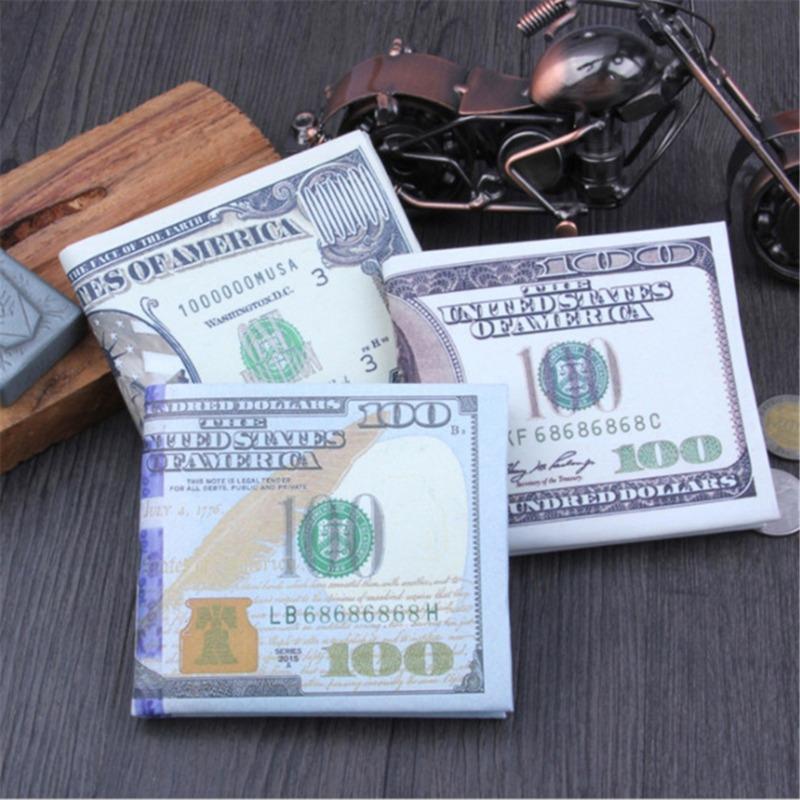 1 PC Fashionable Men And Women's US Dollar Pattern Short US Dollar Wallet PU Waterproof Wallet Fold Wallet NEW