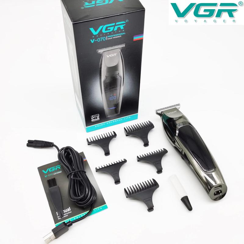 

VGR 070 Hair Clipper Oil Head Electric Hair Clipper Hair Salon Professional Home Carving Bald Head LCD Digital Display Hair Clipper Beard Trimmer чёрный