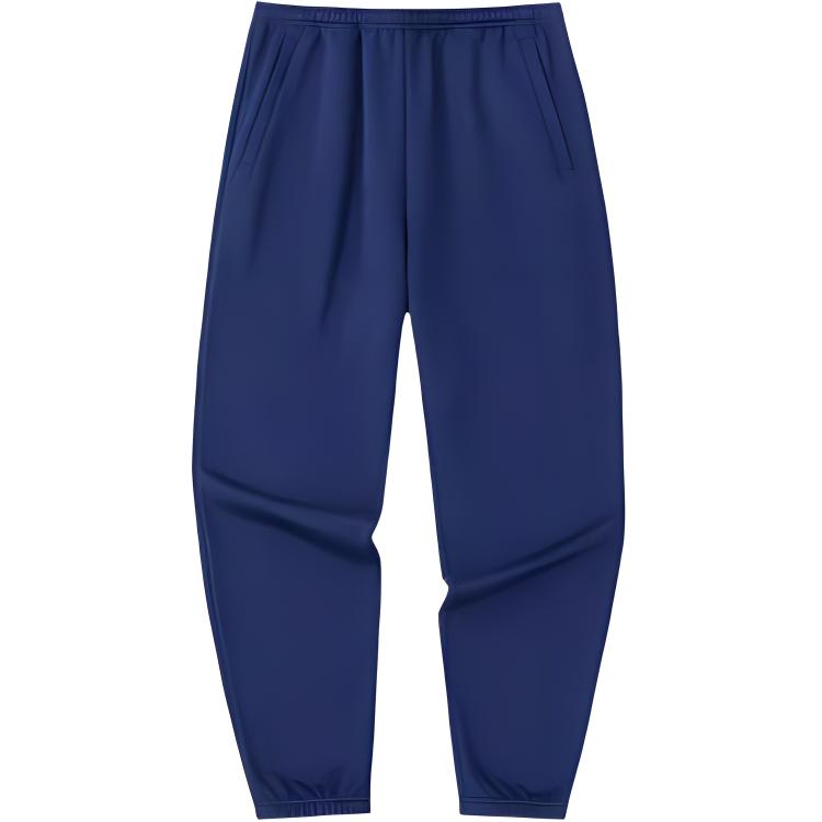 

Anta Mid Waist Drawstring Fleece Knit Sports Pants Men Bottoms Blue 952517307S-2 S