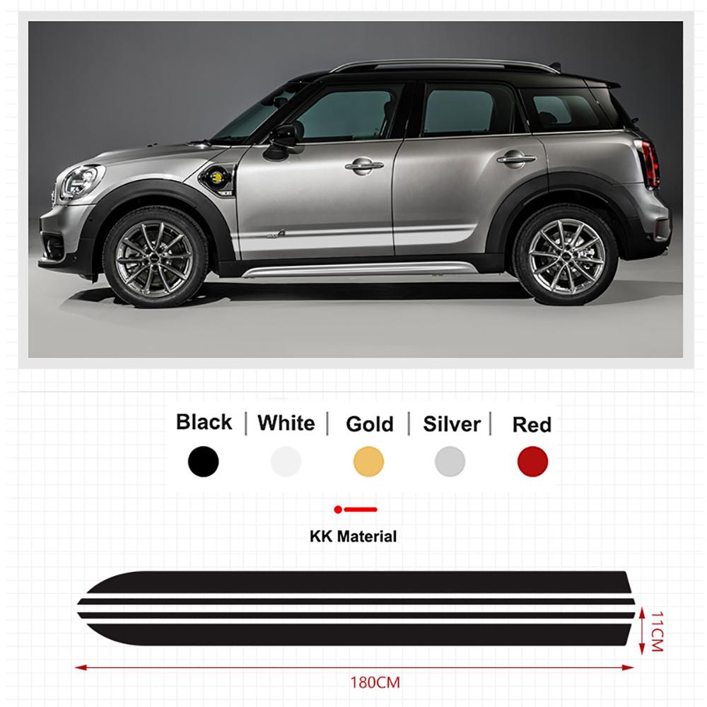 2 Pezzi Adesivi Decorativi Body Skirt Vita Laterale Portiera Auto Per MINI Cooper Clubman F54 F55 F60 R55 R56 R60 Countryman Accessori