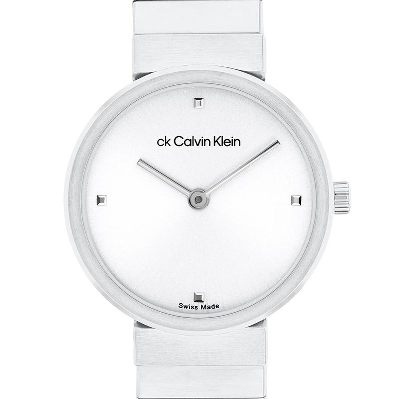 CALVIN KLEIN watch quartz movement steel strap 28mm white dial women's watch 30 meters waterproof tasteful 25000041