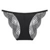 Women Sexy French Style Sheer Mesh Lace Low Waist Breathable Cotton Crotch Solid Panty