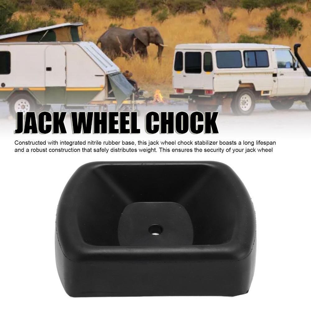 16.8 x 12.7 x 3.5cm Trailer Wheel Chock Black Wheel Dock Stopper Rubber Wheel Chock Parking Safety