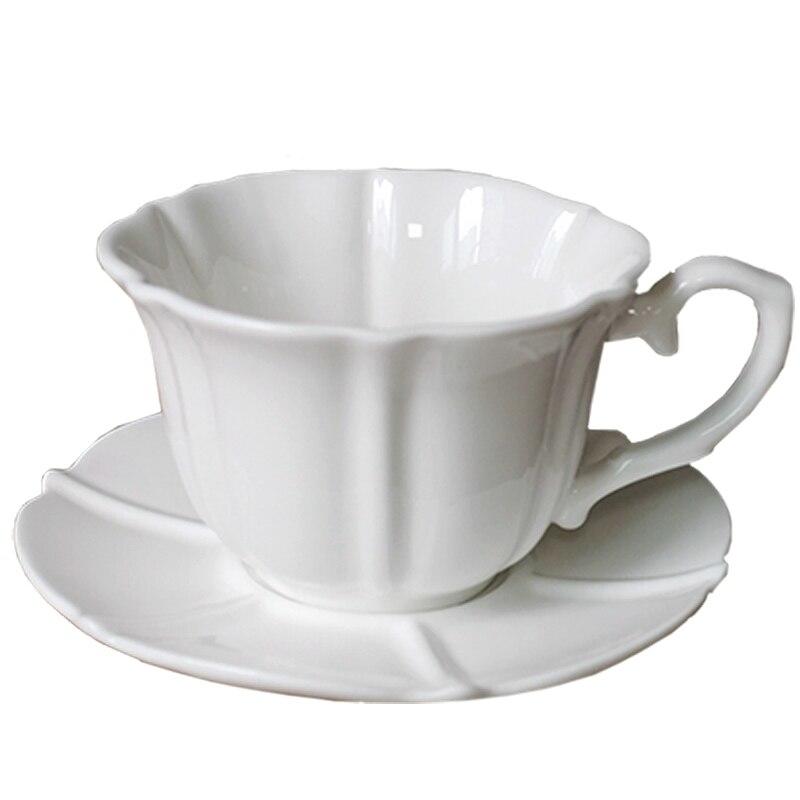 Французский Ретро - Креативный Рельефный Керамический Кофейный Набор Белый Керамический Набор для Послеобеденного Чая Очаровательная Посуда Kaftas BD50