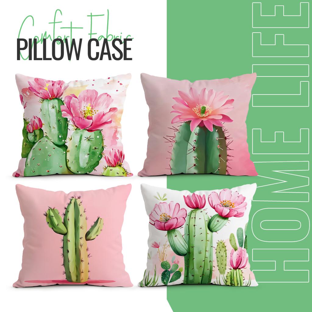 Cactus Cushion Pillowcase Printed Polyester 45x45cm Throw Pillowcover Decorative Sofa Cushion Pillowslip Home Decor