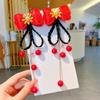 2pcs Tassel New Year Headwear Chinese Style Red Wig Braid Hairpin Children Hair Clip