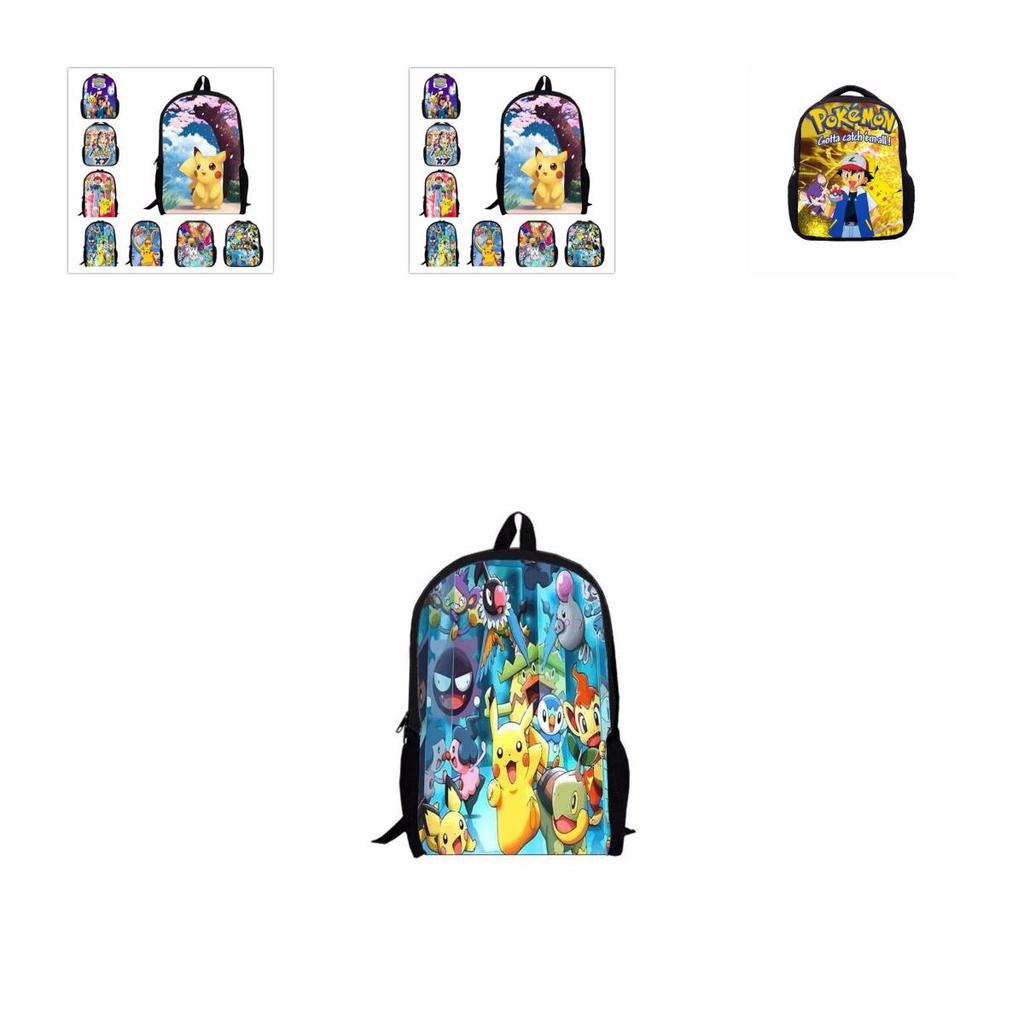 Pokemon Backpack Galaxy Travel Laptop School Shoulder Bag Rucksack New 2017