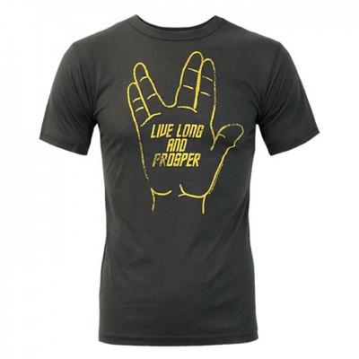 Junk Food Mens Live Long And Prosper Star Trek T-Shirt