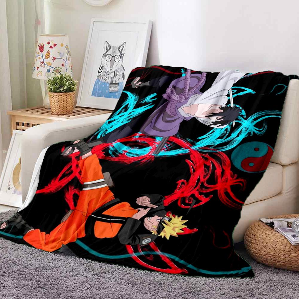 Naruto Vs Sasuke Flannel Blanket Throw Blanket Soft Warm Sofa Bed Camping Home Decor Unique Christmas Gift C9261719