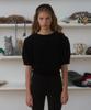 FUNFROMFUN Puff Sleeve Knit, Black