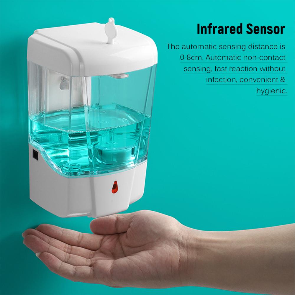 700mL Wall mounted Automatic Infrared Soap Dispenser Intelligent Foam Soap Dispensing Device Non Contact Foaming Soap