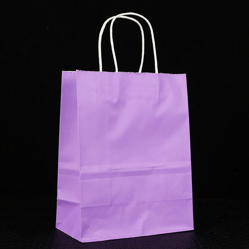 10/25pcs gift kraft paper bags holiday shopping DIY multifunctional recyclable paper bags with handles can be wholesale