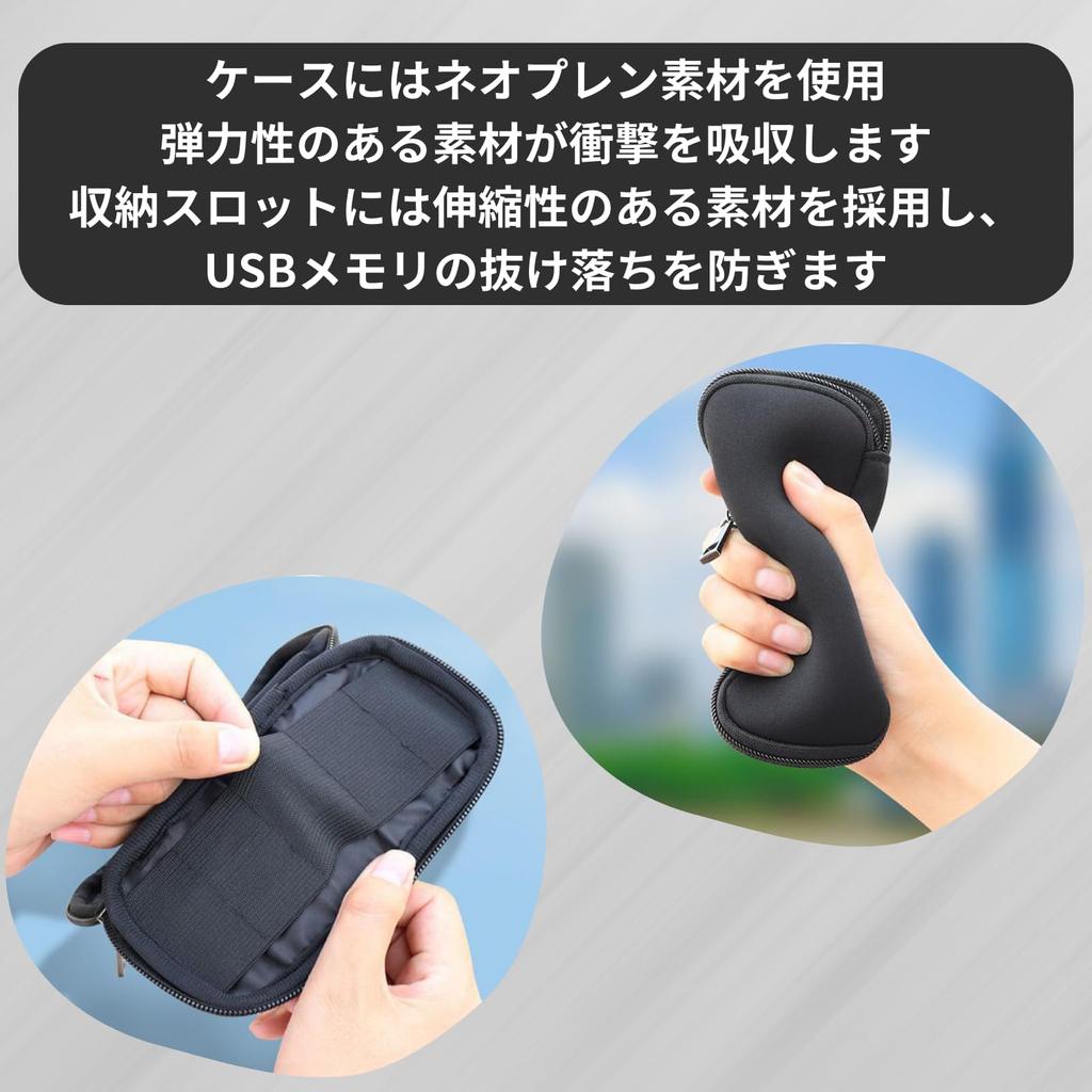 MagZen USB Flash Drive Case, 2-Pack, Holds 10 Flash Drives, Zipper Closure, Dustproof, Shockproof, Flash Drive Inner Bag, Storage