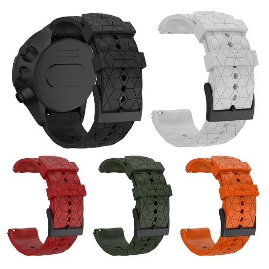 24mm Replacement Silicone Soft Watchband Wrist Strap for Suunto 9 Baro Copper