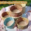Latests Models Crochet Basket Base Poplar Plywood Unfinished Blank Cross Stitch Carved Hand-Woven DIY Craft Basket Wooden Bottom