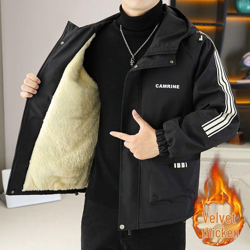 2024 Winter Kapuzen-Winddichte Baumwollgepolsterte Arbeitsjacke