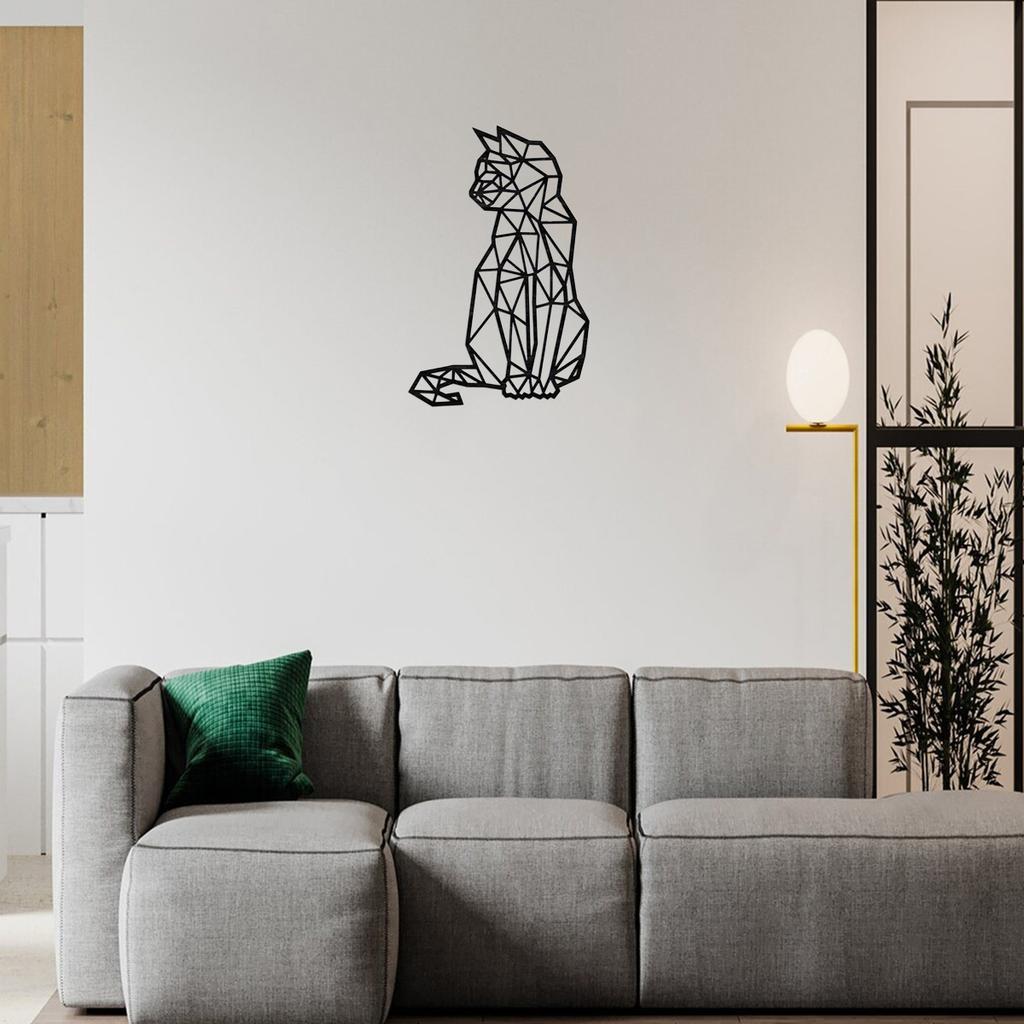 1PC Hanging Linear Cat Iron Wall Decoration , Metal Wall Decor, Living Room Study Wall Wall Hanging Home Art