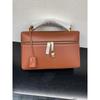 Genuine Leather Lunch Tote Bag Retro Vintage Handbag Daily Shoulder Women