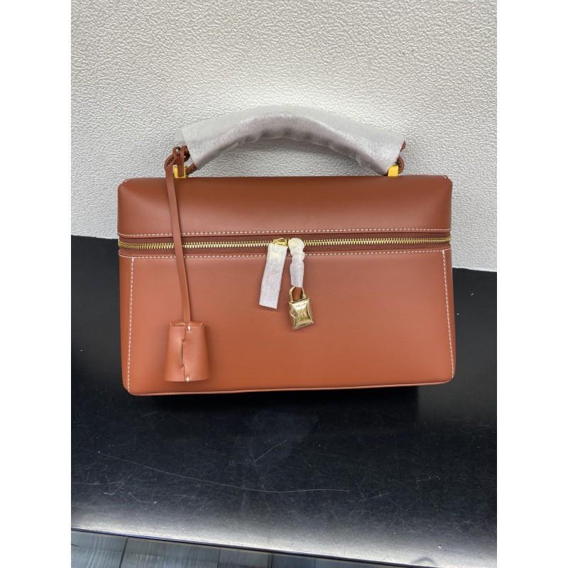 Genuine Leather Lunch Tote Bag Retro Vintage Handbag Daily Shoulder Women