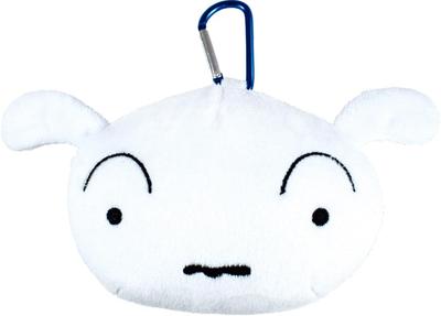 T's Factory Shin-chan Plush Toy with Carabiner, Zipper Mascot, White, KS-5541468SI