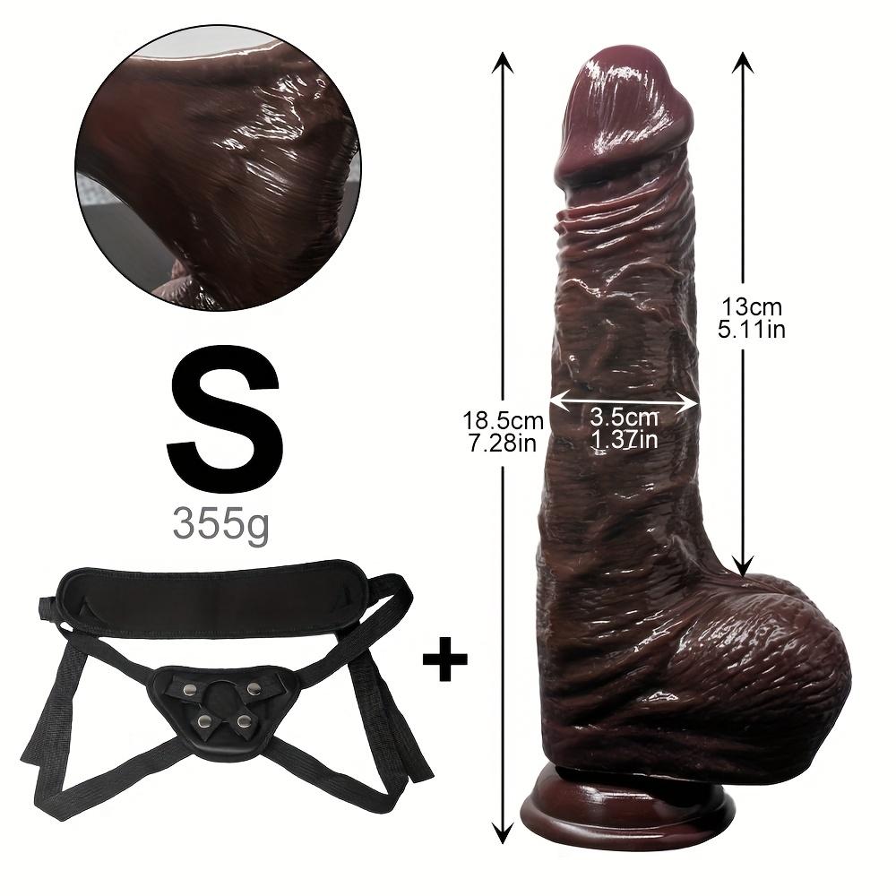 Wearable Light Beige Dildo|Realistic Flesh Texture,Multi-Sized Sliding Design|Silicone with Strong Suction Cup|Adult Sex Toy for Women,Men & Couples