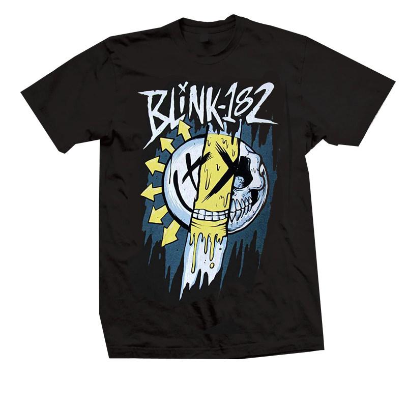 New Blink 182 - The Smiling Punk Rabbit Graffiti Rabbit Illustration - American Retro High Street Vintage Streetwear T-shirt
