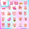 50 Cartoon Cute Pink Pig Pig Graffiti Stickers Korean Version Ins Style Girl Pink Pig Stickers