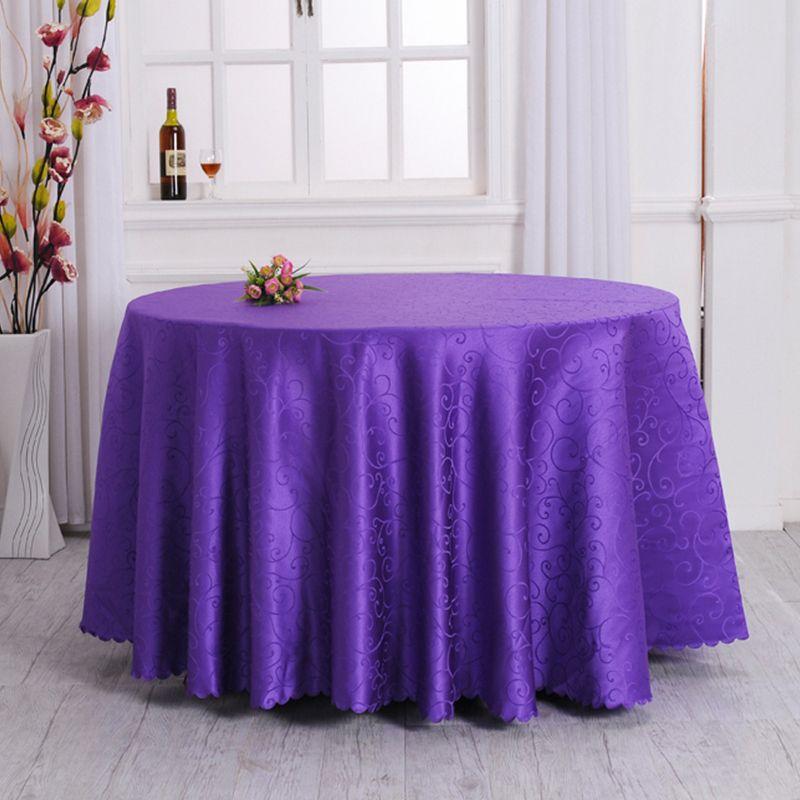 

Отель Круглый Стол Скатерть Ресторан Ресторан Обеденный Зал Скатерть Прямоугольная круглая Скатерть Ткань Вязаная Красная Скатерть Purple single hook flower Round tablecloth 1.8 M