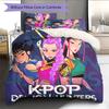 Anime Pattern Bedding Quilt Set Quilt Cover Pillowcase Home Decoration Birthday Gift (1 * Duvet Cover + 2 * Pillowcase, Without Core)
