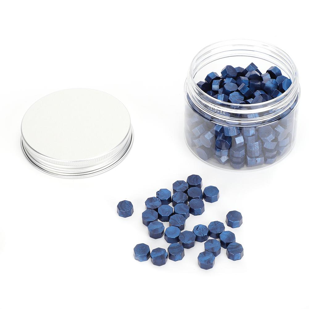 200Pcs Sealing Wax Octagon Seal Pearlescent Suit Bottle Packing for Envelopes Documents Wedding