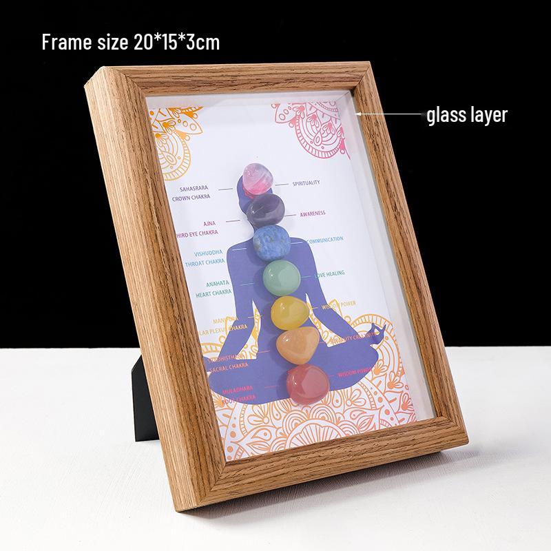 

Seven-Color Crystal Healing Stone Photo Frame Ornament