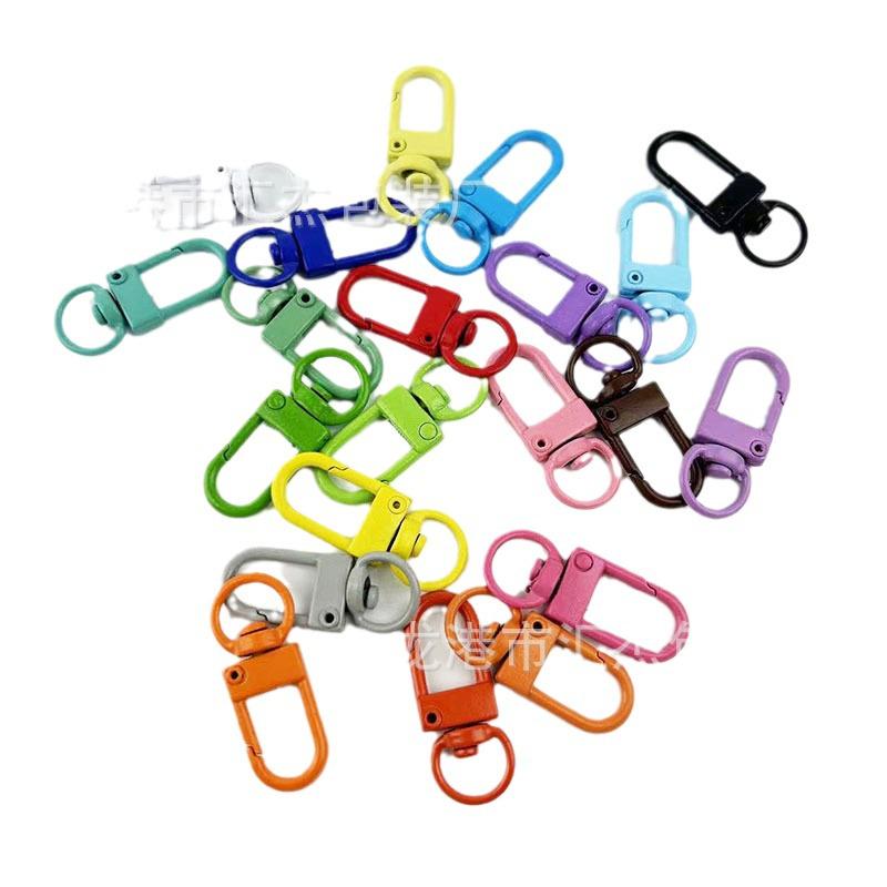Colorful Zinc Alloy Door Buckle 3-Point Snap Hook for DIY Keychain and Jewelry Accessories