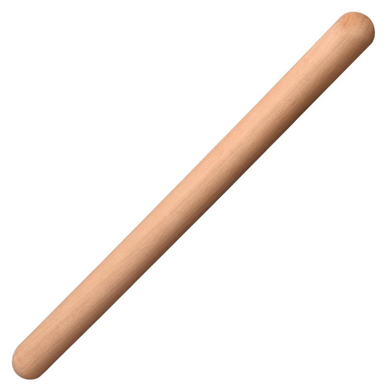 Beech Wood Rolling Pin: Solid Dough Roller for Baking & Dumplings