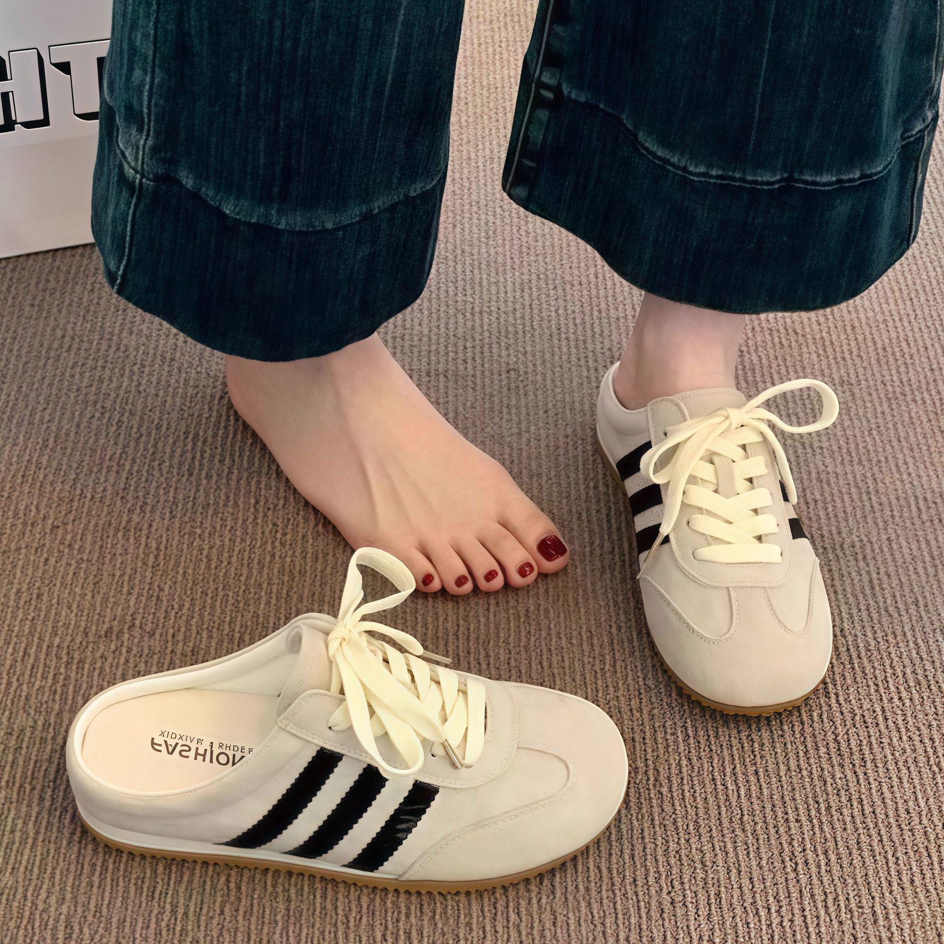 

Женские туфли-полушлепанцы без задника 2025 года - Летняя обувь, Супергорячие, Ленивые, Обувь в один шаг, Вдохновленные немецким стилем. Size 41