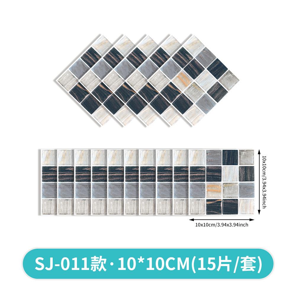 Color Crystal Mosaic Wallpaper Self-Adhesive Waterproof And Oil-Proof Kitchen Bathroom Wall Decoration The Same Wall Sticker