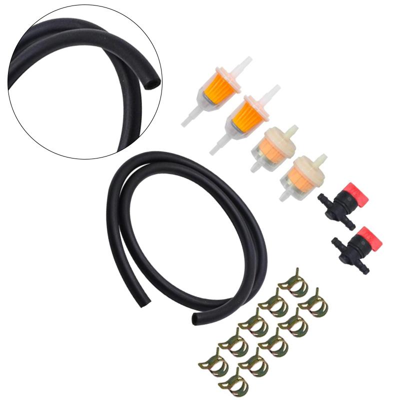 Carburetor Accessory Kit Featuring Fuel Line Filters Hose Clamps and Shutoff Valves for Improved Functionality