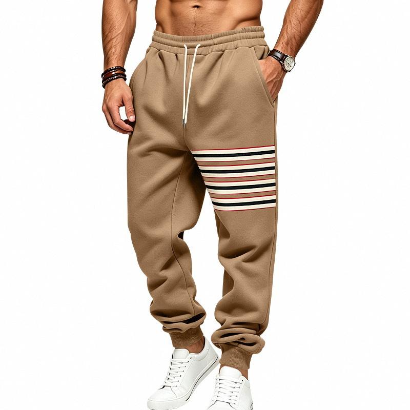 Europäische und amerikanische Herren Freizeit Sport Neue Samt Locker Sport Hose Gurtband Gestreifte Kordel Herren Jogginghose
