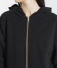 Nano Universe MC Coveross Cool Plating Jersey F (R) Twill-Style Zip-Up Hoodie, Women's, 010, Black, 669-5123309