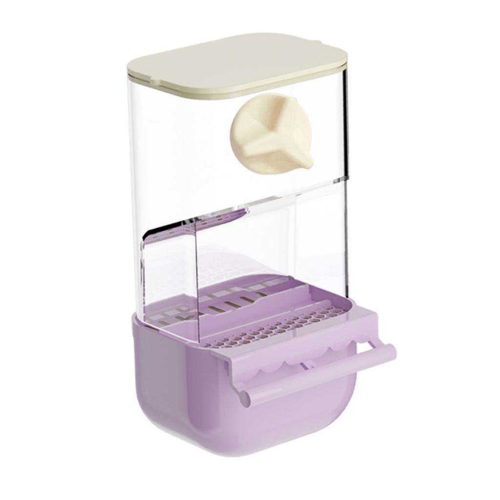 No Mess Bird Feeder Sturdy Automatic Parrot Feeder with Perch Cage Accessories Food Container for Budgies Canary Finch Cockatoo