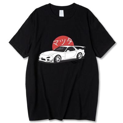 Harajuku Initial D T-shirts Oversize Unisex T Shirt Summer Unisex Hip Hop Funny GTR Vaporwave JDM Car Printed Tshirt Casual Tops Unisex