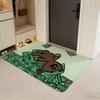 Character M-Mr. Bean Floor Mat Flannel Door Mat Non-Slip Absorbent Washable Indoor Home Rug