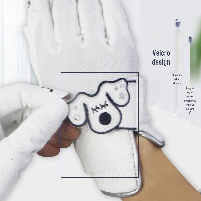 Women's Fingerless Golf Gloves with PU Palm, Mesh Back, and Nano Microfiber Reinforcement (Left Hand)