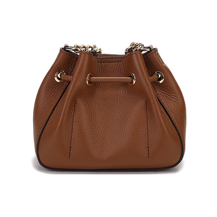 New MICHAEL KORS Phoebe Cow Leather Bucket Bag, Shoulder Bag Women's Leather Brown 32H1G8PD0L-230