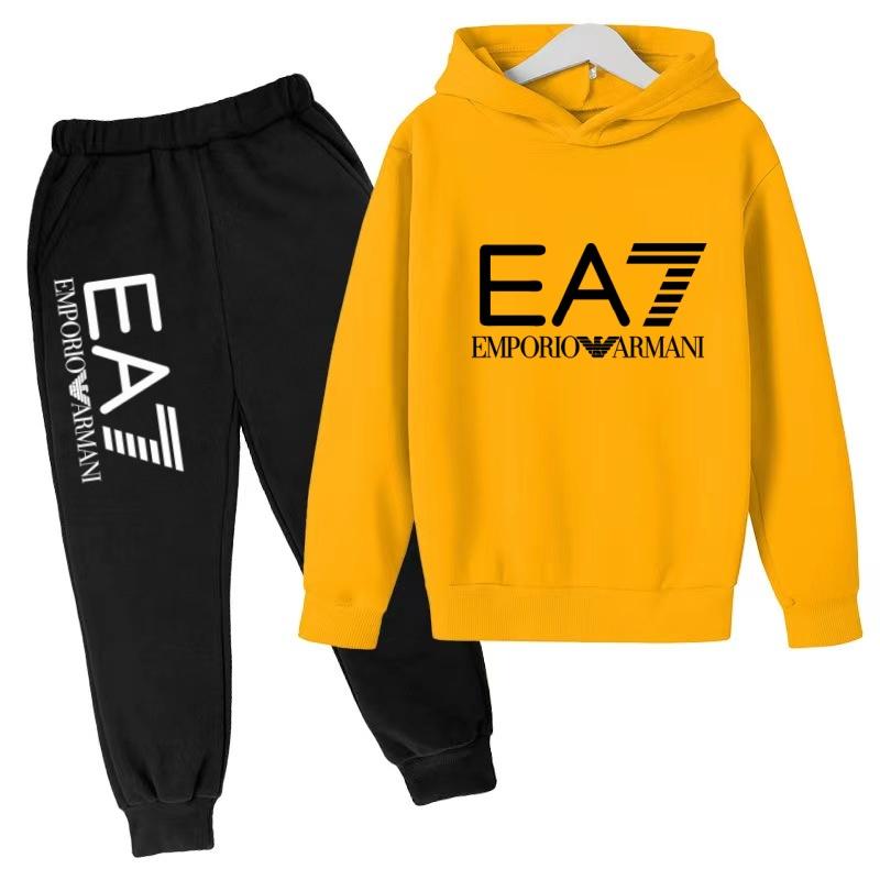 Kids Autumn Winter Hoodie Boy Girl 3-12Yrs Letter Print Clothing Casual Top+Trousers 2P Child Gift Brand Sports Coat Jogging Set