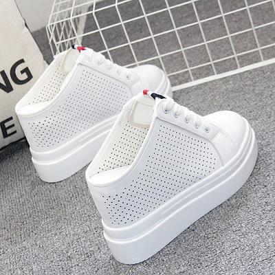 Mode 10CM Hohe Qualität Damen Keilabsatz Halbschuhe Frau Sneakers Klobige Plateau Lässig Erhöhend Zapatillas Mujer Flats