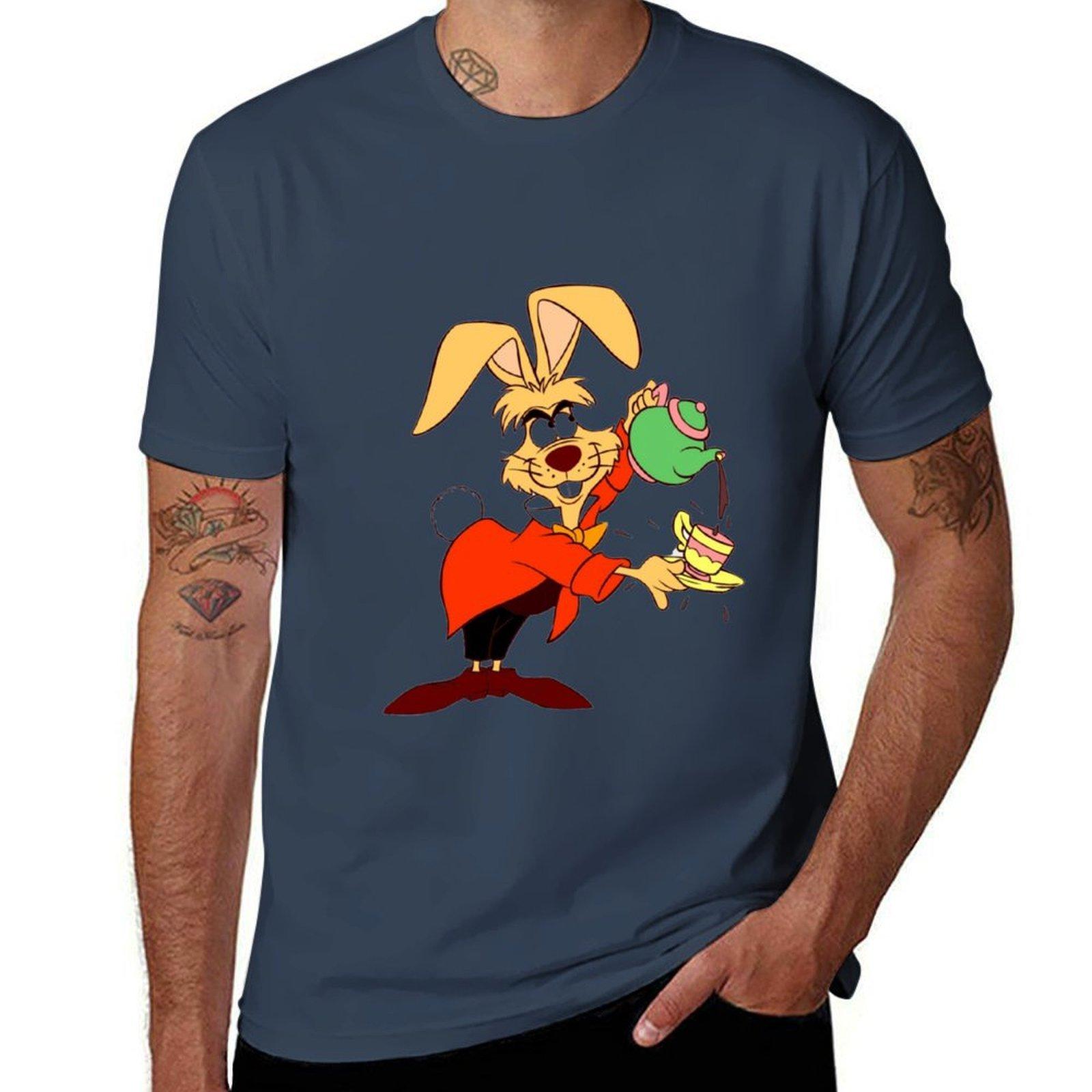 Hat Tshirt Simple Line Art Print Tee S
