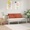 Back Cushion Red Orange 140 x 50 cm Corduroy Fabric