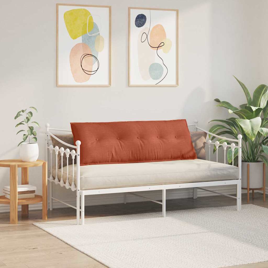 Back Cushion Red Orange 140 x 50 cm Corduroy Fabric
