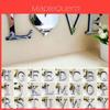 Elegant 4 Letters Love Home Furniture Mirror Tiles Wall Sticker For Stylish Decor